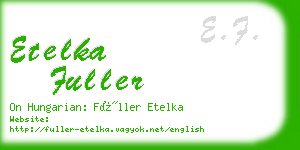 etelka fuller business card